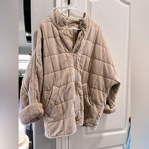 Free People Dolman Jacket XL - Champagne Diamonds